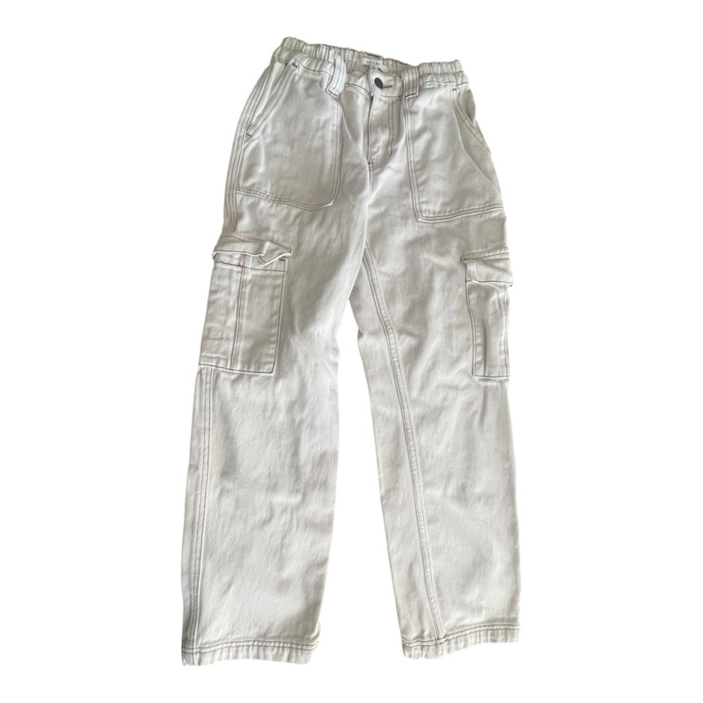 PacSun Women white Cream Cargo Pants Size: Small 100% cotton